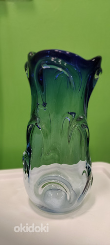 Tarbeklaas синяя ваза "Ira", автор Eino Mäelt tarbeklaas (фото #1)