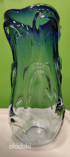 Tarbeklaas синяя ваза "Ira", автор Eino Mäelt tarbeklaas (фото #4)