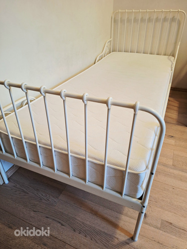 Ikea Minnen metallist voodi koos vahtmadratsiga 80×200 (2tk)