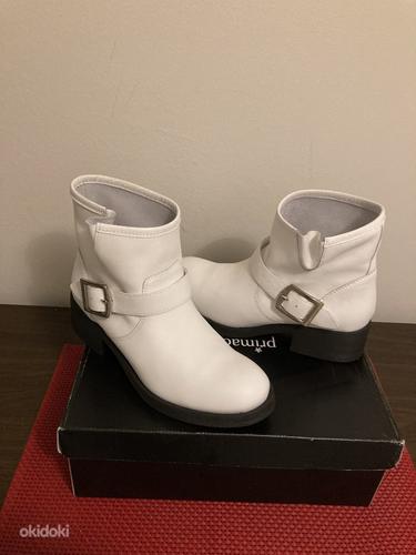 Новые кожаные белые ботинки р.38 ( Италия ) (фото #4)