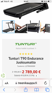 Профессиональная беговая дорожка Tunturi T90 (8 фото из 9)