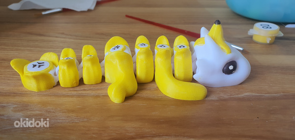 Figur "Banaanidraakon" – käsitöö, PLA plastik