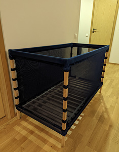 IKEA FLITIG beebivoodi / maneež – sinine, võrkkang (2 foto / 6)