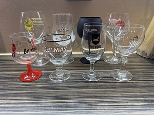 Collection of branded bar glasses (beer / whisky / shot glas (3 foto / 9)