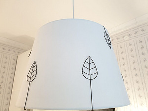 SUURE IKEA TEKSTIILIST VARJUGA MAGAMISTOA LAELAMP Ø45cm (2 foto / 6)