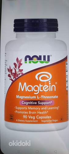 Магний L-треонат, Магний, MAGTEIN, Now, 90 капсул