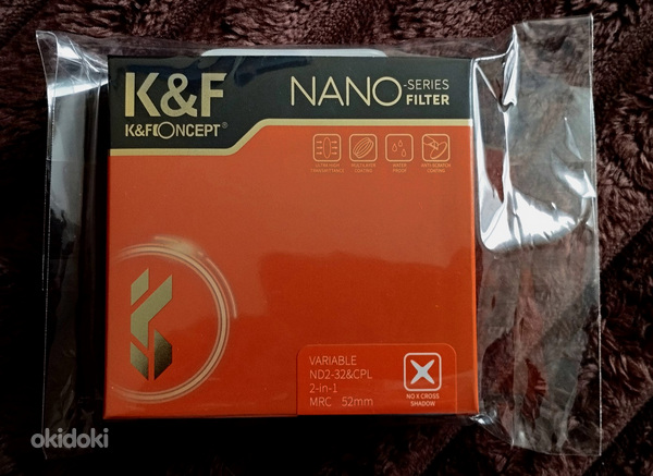 Новый! Фильтр K&F Concept Nano-X ND 2-32 + CPL 52мм (фото #10)