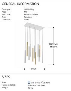 Disainvalgusti Schuller Varas 11x5W LED, 3000K, 4950lm (3 foto / 6)
