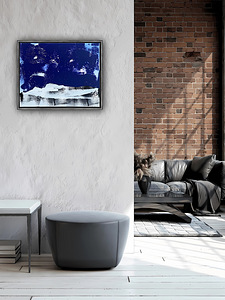 Abstraktne mägimaastik – akrüül lõuendil, 40×50 cm (2 foto / 4)