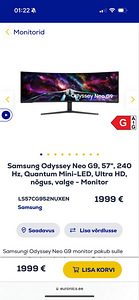 Samsung Odyssey Neo G9, 57", (2 foto / 3)