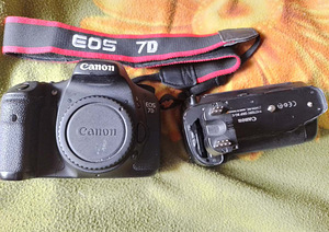 Canon EOS 7D Body Only+մարտկոց լիցկավորիչ եւ ճիպ+battary gri