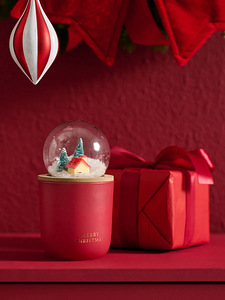 Lõhnaküünal “Merry Christmas” + dekoratiivne kuul lumega (3 foto / 3)