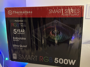 Thermaltake Smart 500W RGB (80 + 230V EU, 2XPEG, 120mm, Sing (1 foto / 3)