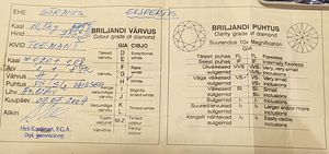 Sõrmus, valge kuld 750 prooviga, 10,13 g briljantidega (3 foto / 7)