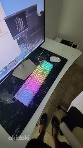 Juhtmevaba klaviatuur ja hiir led valgusega (foto #6)