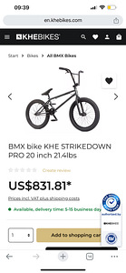 Uus BMX jalgratas KHE STRIKEDOWN PRO ratas (2 foto / 5)