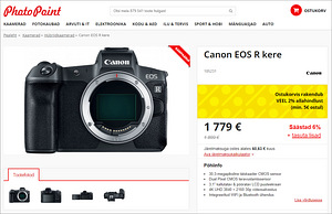 Canon EOS R (body) hübriidkaamera (uus) (10 foto / 10)