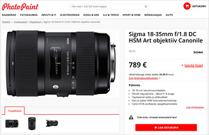 Sigma 18-35mm f/1.8 DC HSM Art (Canon EF-S) objektiiv (10 foto / 10)