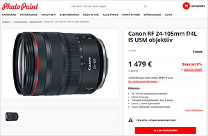 Canon RF 24-105mm f/4L IS USM objektiiv (9 foto / 9)