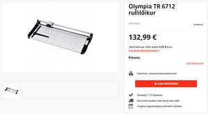 Paberlõikaja A2 paberile Olympia TR 6712 (2 foto / 2)