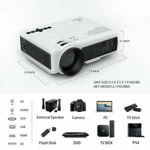 Vanyo LEISURE 3w мини проектор led wifi до 170 '' HDMI (3 фото из 3)
