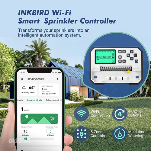 INKBIRD 8-Zone Sprinkler Controller IIC-800-WIFI