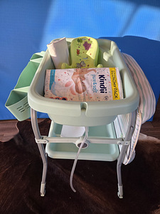 Chicco vann ja mähkimislaud 2in1 + muud beebitarbed
