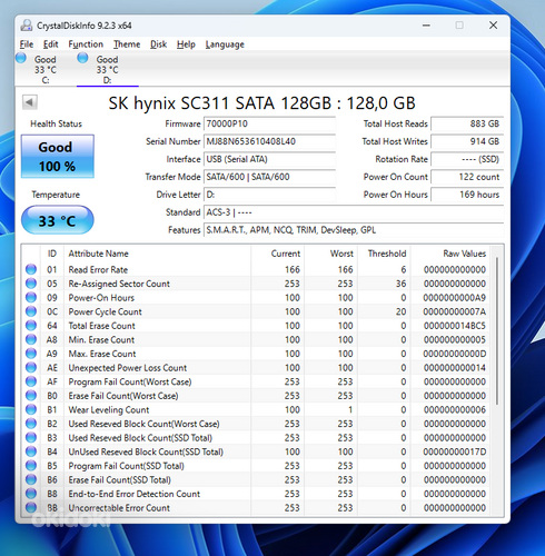Hynix SC311 SATA 128GB (foto #2)