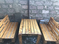Большой стол и стулья 120x34 см