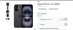 iPhone 16 128gb must, karp avamata (2 foto / 5)
