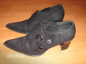 Marco tozzi новые черные замшевые туфли 37 (фото #1)