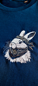 Oversize (unisex) T-särk tikandiga „Bandaanajänes” (3 foto / 4)