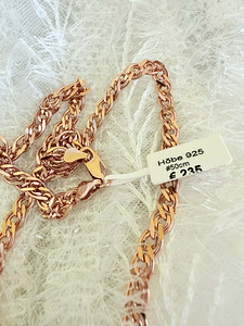 UUS hõbekett ülekullatud (rose gold) (2 foto / 3)