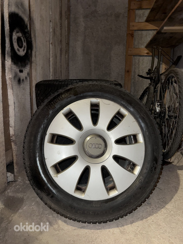 5x112 Continental шипованные шины на оригинальных дисках Aud