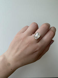 Новое золотое кольцо с бриллиантом 6.91 ct. (4 фото из 7)