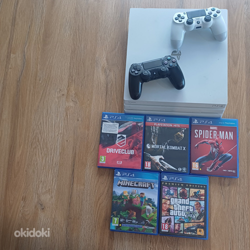 Ps 4 pro 1tb 2 kontrollerit + 5 mängu.