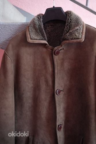 Мужская натуральная дублёнка размер L/XL, тёплая