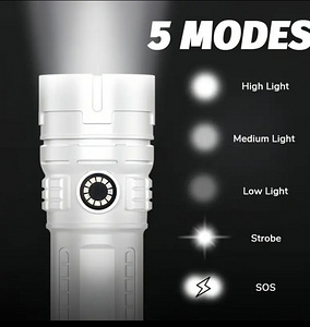 3 LED USB laetav LED taskulamp USB-pordiga. (4 foto / 10)