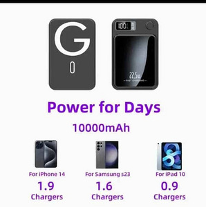 MagSafe 10000mAh Magnetic PowerBank 22.5W Fast Charge 2in1 (10 foto / 10)