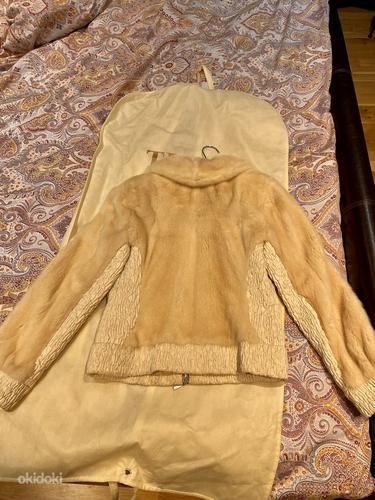 Зимняя куртка.Светлая норка+ткань. (фото #2)