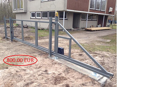 Tsingitud väravad koos rulli komplektiga (1 foto / 3)
