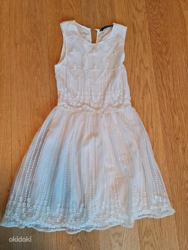 Белое платье zara xs size (фото #1)