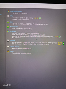 Acer aspire v 17 12gb ram, gtx960m, i5 1tb hdd, 120gb m2 ssd (1 foto / 3)