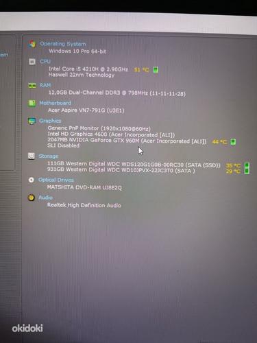 Acer aspire v 17 12gb ram, gtx960m, i5 1tb hdd, 120gb m2 ssd (foto #1)