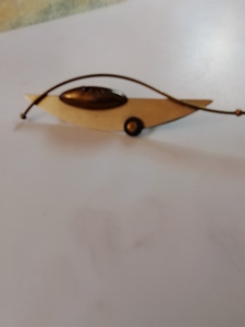 Vintage pukukoru alumiini rautalanka koriste (3 valokuva sivusta 4)