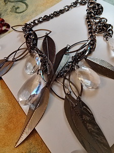 Vintage kaulakoru koboltti ja isoja muovi Helmiä (2 valokuva sivusta 5)