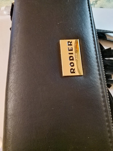 Rodiier Paris musta nahka lompakko mokka nauhat (2 valokuva sivusta 4)