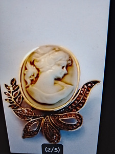 Camee pukukoru pronssia (2 valokuva sivusta 2)