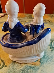 Prinsessa ja prinssi sohvalla antiikki patsas (4 valokuva sivusta 4)