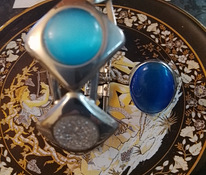 RANNKERORU TURKOOSI LASI HELMI JA SORMUS HOHTAVA LASIHELMI